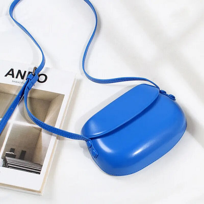 Flip Up Messenger Krepšys Moteriškas Mažas Pečių Krepšys Korėjos Minimalizmas PU Mini Crossbody Balnmaišis Telefonas Kosmetikos lūpų dažų laikymas