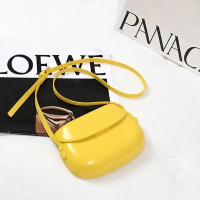 Flip Up Messenger Krepšys Moteriškas Mažas Pečių Krepšys Korėjos Minimalizmas PU Mini Crossbody Balnmaišis Telefonas Kosmetikos lūpų dažų laikymas