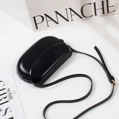 Flip Up Messenger Krepšys Moteriškas Mažas Pečių Krepšys Korėjos Minimalizmas PU Mini Crossbody Balnmaišis Telefonas Kosmetikos lūpų dažų laikymas