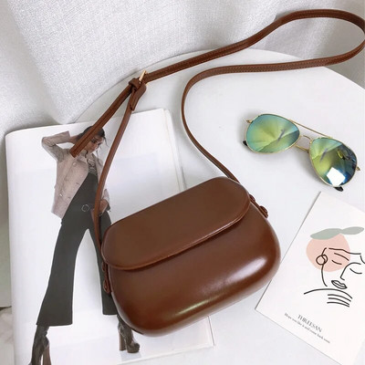 Модна дамска чанта Messenger PU кожена малка чанта тип раковина Винтидж чанта през рамо Дамски чанти Луксозно портмоне Чанти през рамо