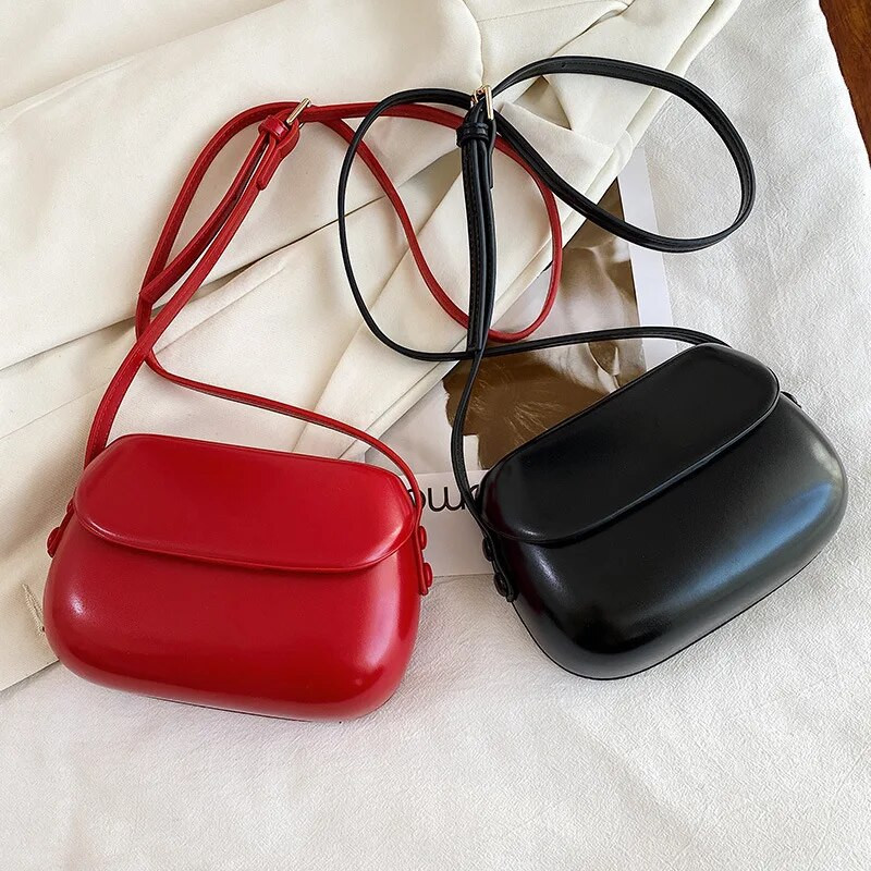 Модна дамска чанта Messenger PU кожена малка чанта тип раковина Винтидж чанта през рамо Дамски чанти Луксозно портмоне Чанти през рамо