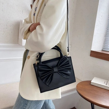 Τσάντες Γυναικείες Τσάντες με παπιγιόν Τσάντες ώμου χιαστί Γυναικεία δερμάτινη Νέα Κορέα Μόδα Νέα υπέροχα κορίτσια Μαύρη λευκή τσάντα τσάντα