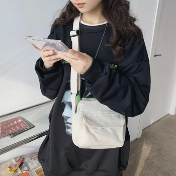 Модни малки платнени чанти през рамо за жени 2022 г. Мини чанта за телефон през рамо Момиче Студентка Памучен плат Мини дамски чанти с капак