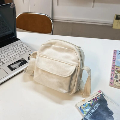 Modne male platnene torbe preko ramena za žene 2022. Mini torbica za telefon na rame Djevojka Studentica Pamučna tkanina Mini ženske torbice s preklopom