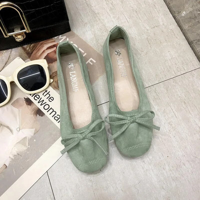 comemore Nauji moteriški plokščiapadžiai batai skraidyklės saldainių spalvos slydimo ant plokščių baleto plokščių minkšti, patogūs moteriški batai Zapatos Mujer plius 42 dydis