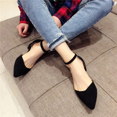 Pantofi pentru femei Pantofi plat pentru femei Confort îmbrăcat în culori uni Pantofi de zi cu toc plat Sandale de vară Simple Zapatos Mujer Pantofi pentru femei