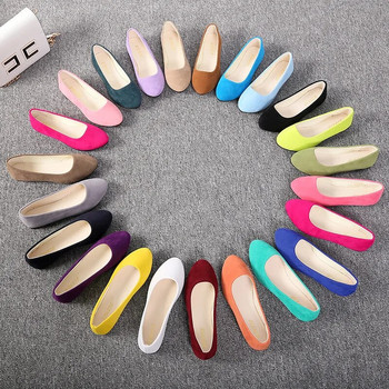 Дамски плоски обувки Trend Simple Sweet Класически бонбонени цветове Нови есенни летни ежедневни плоски обувки с лодка Сладки обувки за момичета Офис обувки