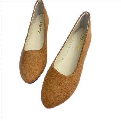 Moteriški plokšti batai Trend Paprasti Saldūs Klasikiniai Saldainių Spalvos Nauji Rudens Vasaros Kasdieniai Flock Butai Valtis Mieli Mergaičių Butai Biuro batai