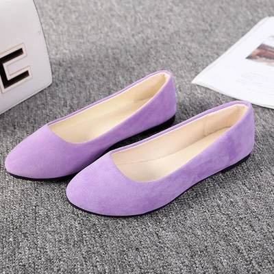 Moteriški plokšti batai Trend Paprasti Saldūs Klasikiniai Saldainių Spalvos Nauji Rudens Vasaros Kasdieniai Flock Butai Valtis Mieli Mergaičių Butai Biuro batai