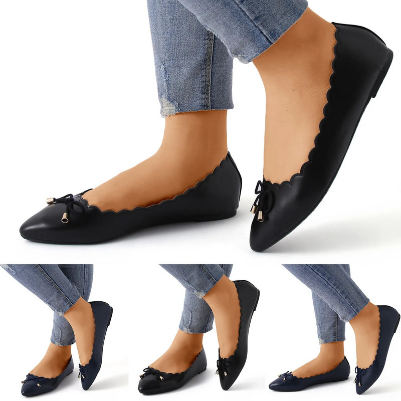 Női lapos balettcipők Négyzetes orrú vékony sarkú lapos balerina sekély cipő Alkalmi kültéri cipzár lapos Zapatos Planos