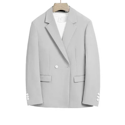 (Blazer+Pants) Υψηλής ποιότητας Μόδα Casual Ανδρικό Κοστούμι Κορεατικής Εφαρμογής σακάκι Παντελόνι 2 τεμαχίων Νυφικό Party S-5XL