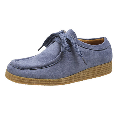 Madingi moteriški plokščiapadžiai zomšiniai vienspalviai suvarstomi siuvimo platforminiai bateliai 2023 m. ruduo Nauji laisvalaikio sportbačiai vaikščioti į darbą ir atgal Sportiniai batai