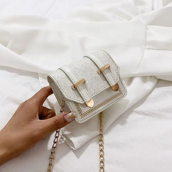 Малка чанта Дамски чанти за жени 2023 Нова лятна малка модна малка чанта през рамо Квадратна чанта през рамо Универсален джоб с капак