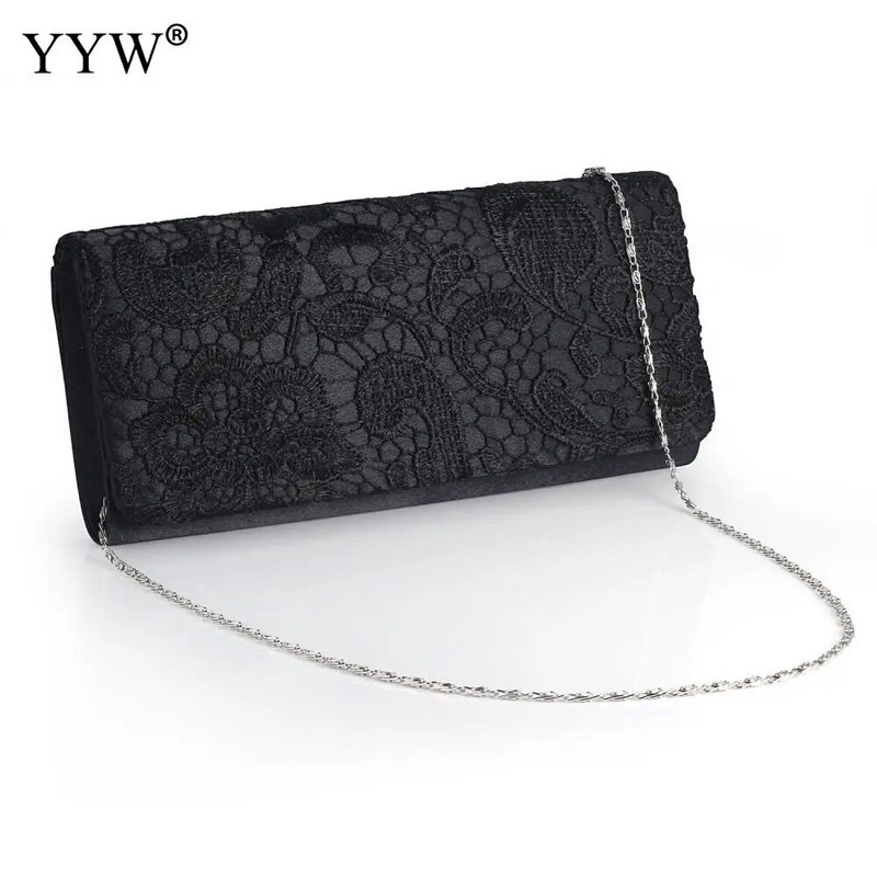 YYW Vintage Satin Clutch Krepšys Moterims Vakarinė Piniginė Vandeniui Neperšlampami Dieniniai Pečių Krepšiai Mėlynos Pirkinių Piniginės Prom Sac