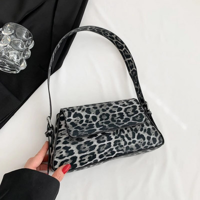 Mini hobo torba od PU kože Vodootporna ženska moderna torba na rame velikog kapaciteta Torba s leopard printom ispod pazuha Jednobojne putne torbe