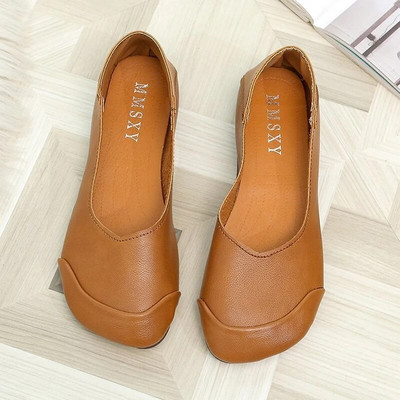 Kožne ravne cipele veće veličine Ženske ručno rađene kožne mokasine Fleksibilne jesenske cipele za slobodno vrijeme Ženske ravne cipele Zapatos Mujer vc4232