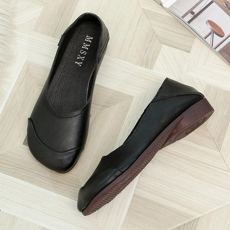 Kožne ravne cipele veće veličine Ženske ručno rađene kožne mokasine Fleksibilne jesenske cipele za slobodno vrijeme Ženske ravne cipele Zapatos Mujer vc4232
