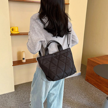 Γυναικεία τσάντα ώμου με καπιτονέ τσάντα τσάντα ώμου Χειμερινή υφασμάτινη χιαστή τσάντα αγγελιαφόρου σώματος Causal Τσάντα αγορών Τσάντες τσάντες 2023 Νέο