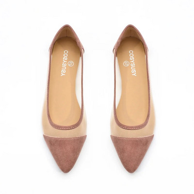 Rastezljive pletene balerinke Ženske natikače 2023 Proljetne prozračne mrežaste ravne cipele Balerina mokasine Ležerne cipele na špic vrhove