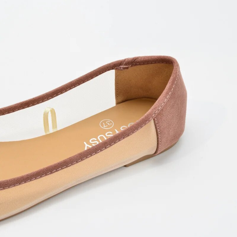 Rastezljive pletene balerinke Ženske natikače 2023 Proljetne prozračne mrežaste ravne cipele Balerina mokasine Ležerne cipele na špic vrhove