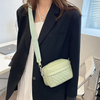 Чанта Lingge Пролет/Лято Нова широколентова модна ежедневна чанта с едно рамо Нулев портфейл Малка квадратна чанта през рамо
