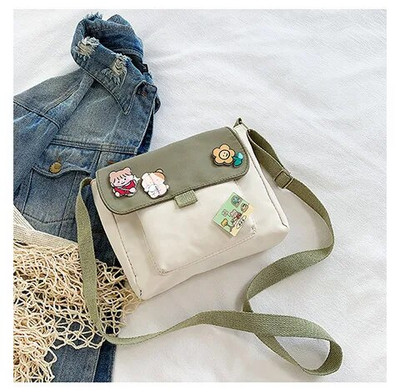 Γυναικεία χαριτωμένη πάνινη μικρή τσάντα 2023 Νέα ιαπωνική διαγώνια τσάντα Harajuku Wild φοιτητική τσάντα ώμου για γυναίκες