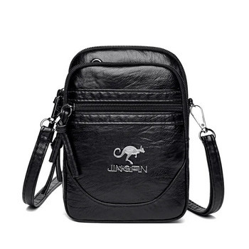 Чанта през рамо Нова мека PU чанта за едно рамо с текстура на една рамо Минималистична ежедневна малка квадратна чанта за майка с нулев портфейл