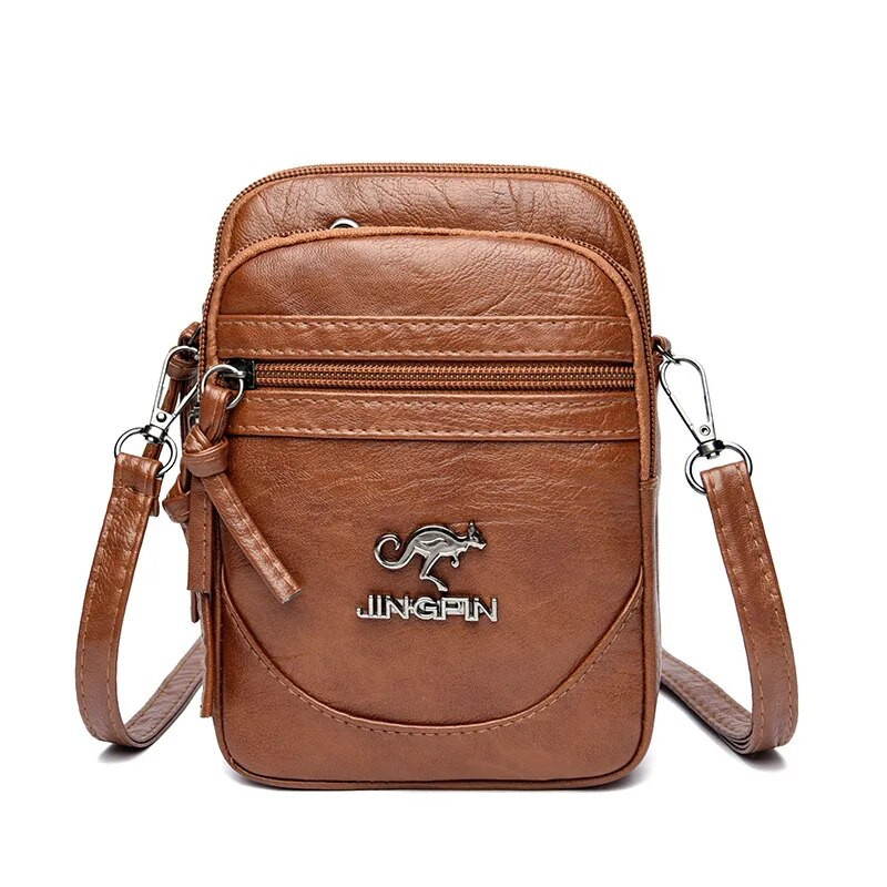 Crossbody Bag Nauja PU minkštos odos tekstūros vienguba rankinė per petį Minimalistinė mamos laisvalaikio maža kvadratinė mobilioji „Zero Wallet“ rankinė