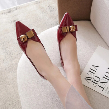 Μεγάλο μέγεθος 33-43 γυναικεία φλατ μαλακή σόλα Μεταλλικά loafers μπαλαρίνα γυναικεία παπούτσια chaussure femme slip σε μυτερά μοκασίνια vc3098