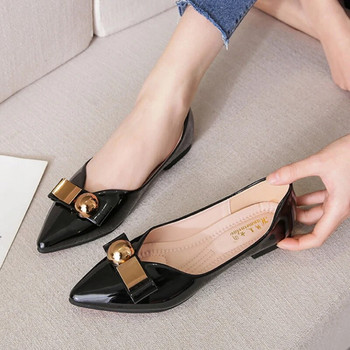 Плюс размер 33-43 Дамски обувки с мека подметка Метални мокасини Дамски обувки тип балерина chaussure femme мокасини с остри връхчета vc3098