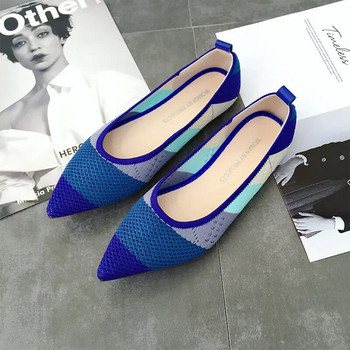 Νέα φλατ Γυναικεία Παπούτσια Μπαλέτο με μυτερά παπούτσια για βάρκα Γυναικεία μόδα Loafers Γυναικεία slip-on Espadrilles Γυναικεία παπούτσια υψηλής ποιότητας