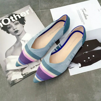 Нови плоски дамски обувки Балетни обувки тип лодка с остри пръсти Дамски модни мокасини Дамски еспадрили с приплъзване Дамски обувки с високо качество