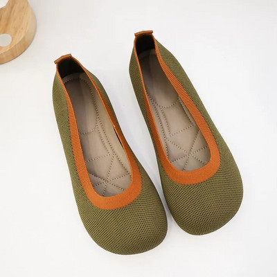 2023 m. pavasaris vasara ruduo Laisvalaikio batai Moteriški, audantys minkšti, plokščiapadžiai sportbačiai smailiais pirštais, plokščiakulniais bateliais