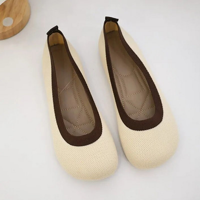 2023 m. pavasaris vasara ruduo Laisvalaikio batai Moteriški, audantys minkšti, plokščiapadžiai sportbačiai smailiais pirštais, plokščiakulniais bateliais