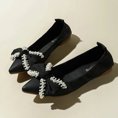 Moteriški vasariniai seklios snukio antgalio lankeliai moterims Minkšti „Lazy A Pedal“ batai Plokštūs batai moteriški batai moterims Vc3124