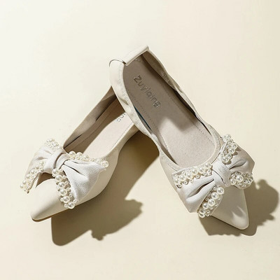 Moteriški vasariniai seklios snukio antgalio lankeliai moterims Minkšti „Lazy A Pedal“ batai Plokštūs batai moteriški batai moterims Vc3124