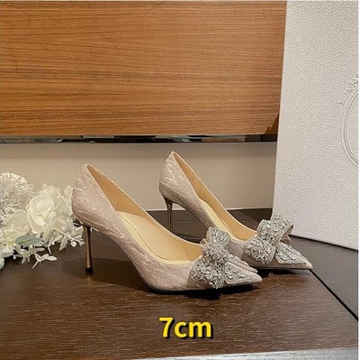 Sandale de vânt cu strasuri, cu nod fluture, transparente, cu toc înalt, sandale pentru femei, pantofi de modă