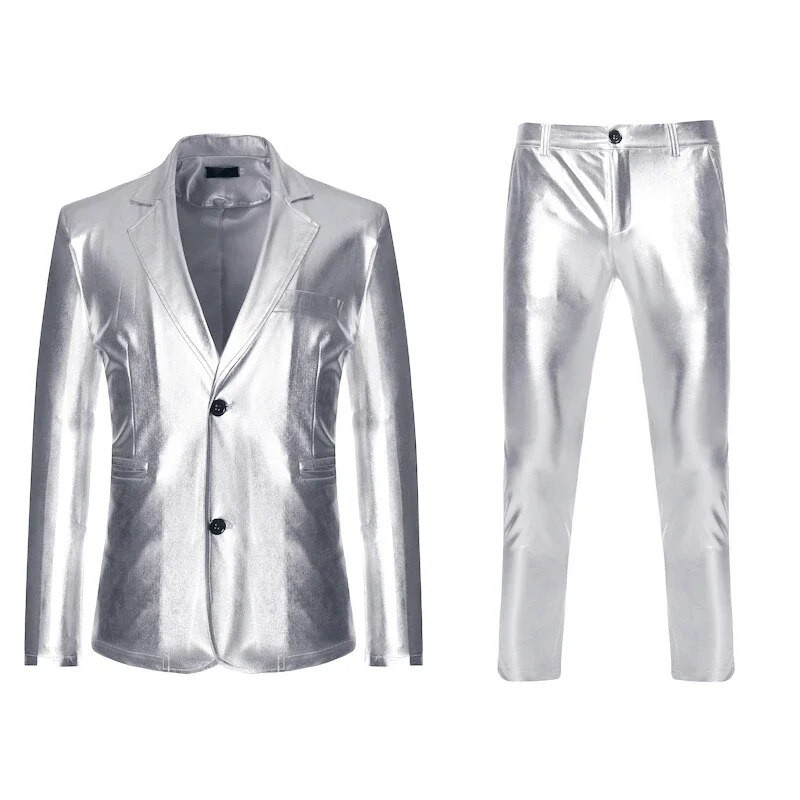 Visoka kvaliteta (Blazer + hlače) Muški britanski stil Elegantna moda Senior Host Performance Banquet Gentleman Tanko odijelo 2 komada