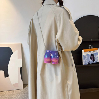 Τσάντα για κραγιόν Niche Design Ασημένιο πουγκί Γυναικεία βραδινή τσάντα πολυτελείας Τσάντα ακουστικών Τσάντα ακρυλικής αλυσίδας σχήμα ακρυλικής αλυσίδας τσάντα ώμου