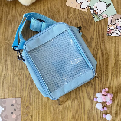 Kawaii Mini torbe preko ramena za žene Slatka PVC prozirna mala prozirna ružičasta Ita torba Crno bijela ženska torbica na rame Telefon H214