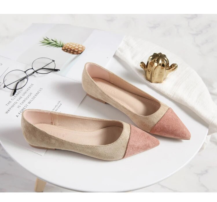 Női lapos bőr hegyes lábujj csúszás naplopókon All Match Elegáns stílus Alkalmi női cipők Zapatos De Mujer női cipők