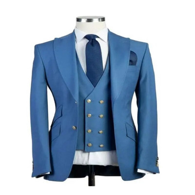 Lansboter chaki vyriškas kostiumas plonas, 3 dalys tinka verslo banketinei suknelei, vestuviniam jaunikio kostiumui, striukei, liemenėm su kelnėmis, kostiumas Homme