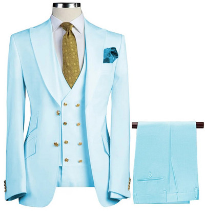 Lansboter chaki vyriškas kostiumas plonas, 3 dalys tinka verslo banketinei suknelei, vestuviniam jaunikio kostiumui, striukei, liemenėm su kelnėmis, kostiumas Homme