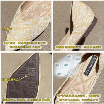 Κορεατική έκδοση δημοφιλών επίπεδων παπουτσιών για γυναικεία ευέλικτη μαλακή σόλα με μύτη 2023 Καλοκαίρι Νέα μόδα γυναικεία παπούτσια εργασίας για σκάφος