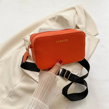 Проста чанта за фотоапарат Декоративна малка квадратна чанта с писма Плътна чанта с цип-XF8013
