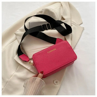 Jednostavna torba za fotoaparat, mala ukrasna četvrtasta torba, puna torba s patentnim zatvaračem-XF8013