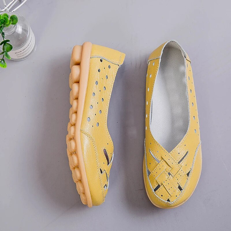 Naiste lamedad moodsad nahast kingad Naised õõnsad jalanõud Ema suvesandaalid Naiste kingad Naiste kingad