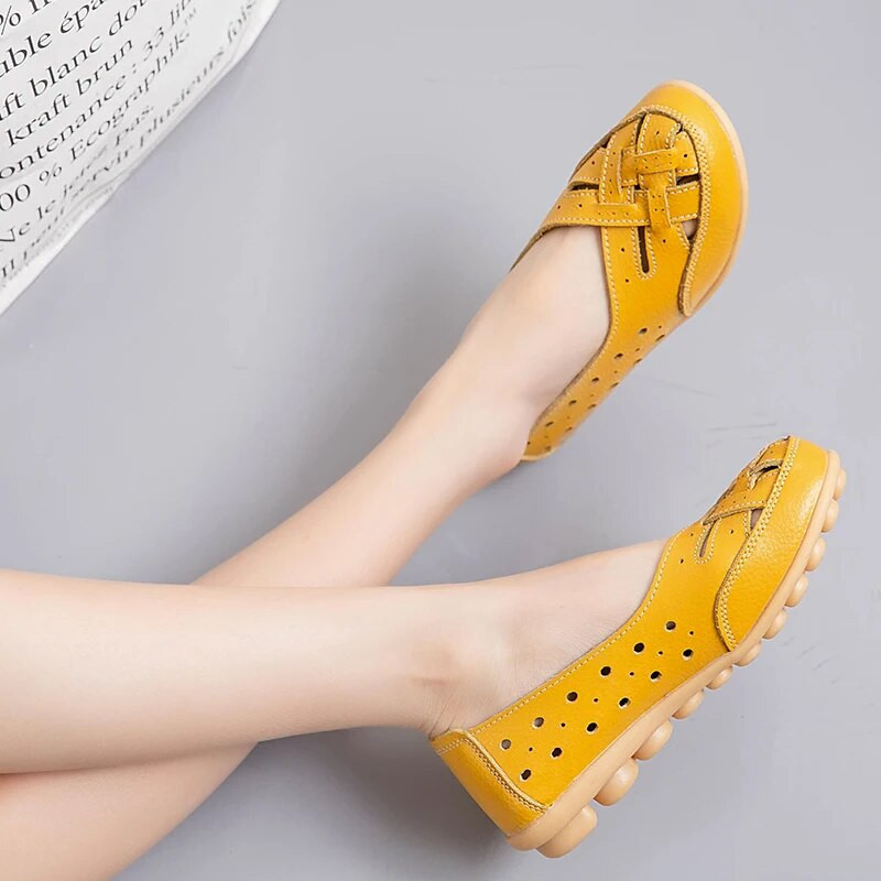 Naiste lamedad moodsad nahast kingad Naised õõnsad jalanõud Ema suvesandaalid Naiste kingad Naiste kingad