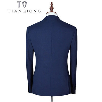 TIAN QIONG ανδρικό κοστούμι με διπλό στήθος Slim Fit 2018 Κομψά ανδρικά καρό κοστούμια Γαμπρός Νυφικό Ανδρικό επαγγελματικό επίσημο ένδυμα QT293