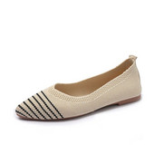 Moteriški plokščiapadžiai batai 2023 m. pavasario/rudens madingi batai laisvalaikiui, smailūs mezginiai, elastingi, patogūs bouteriai